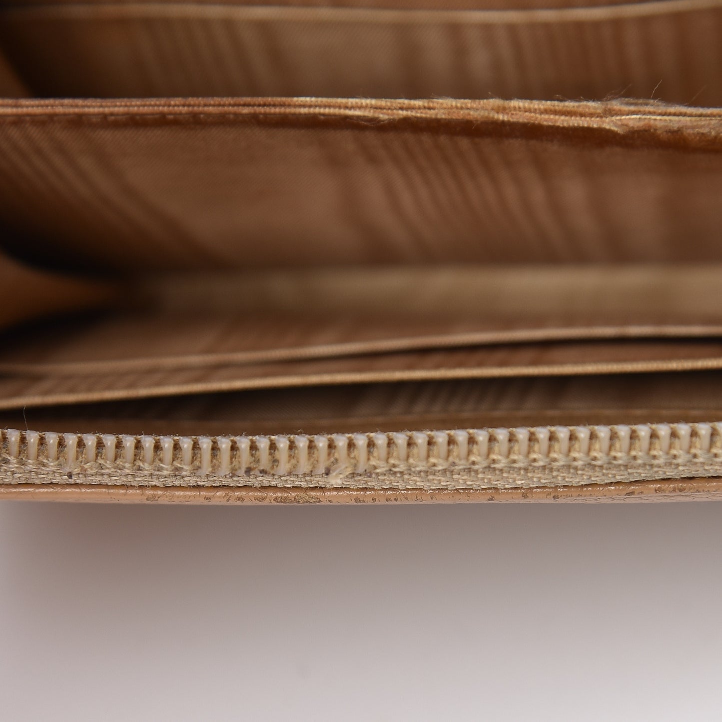Caviar Large Timeless CC Zip Around Wallet Beige