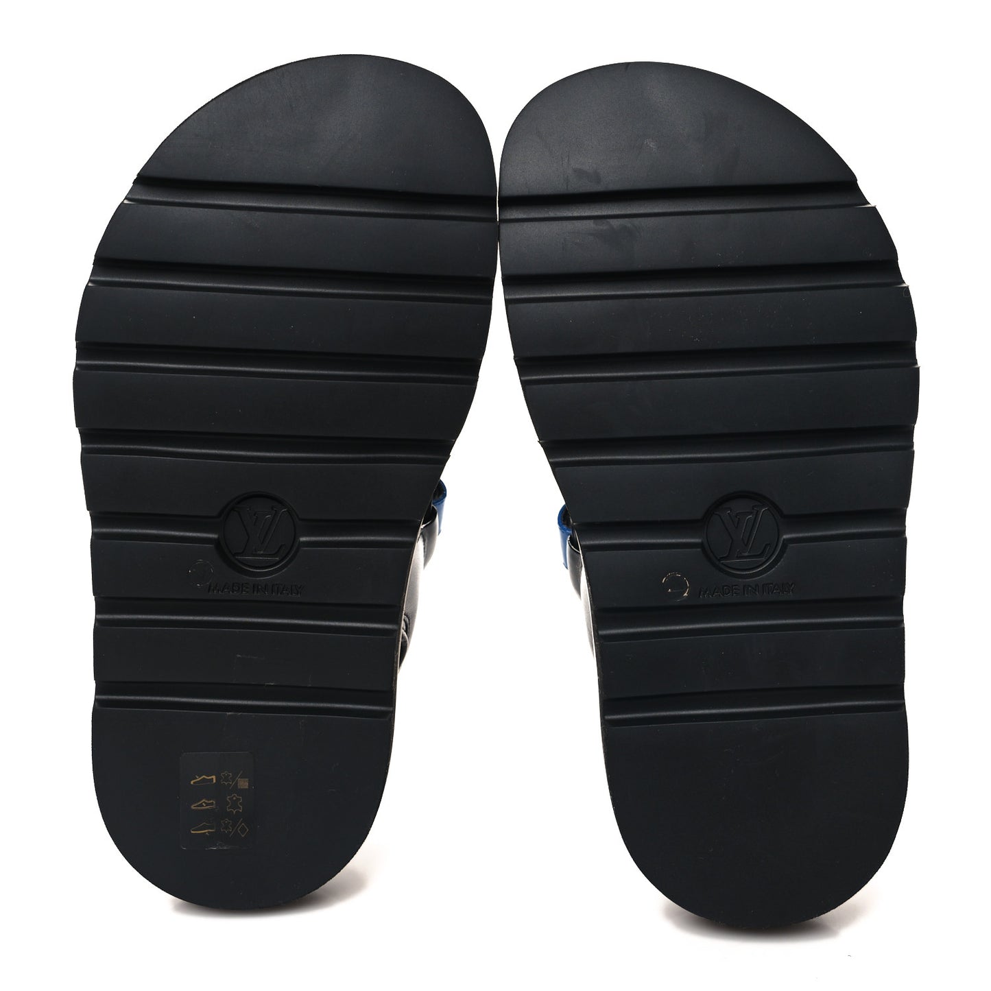 Calfskin Monogram Pool Pillow Flat Comfort Sandals 36 Blue