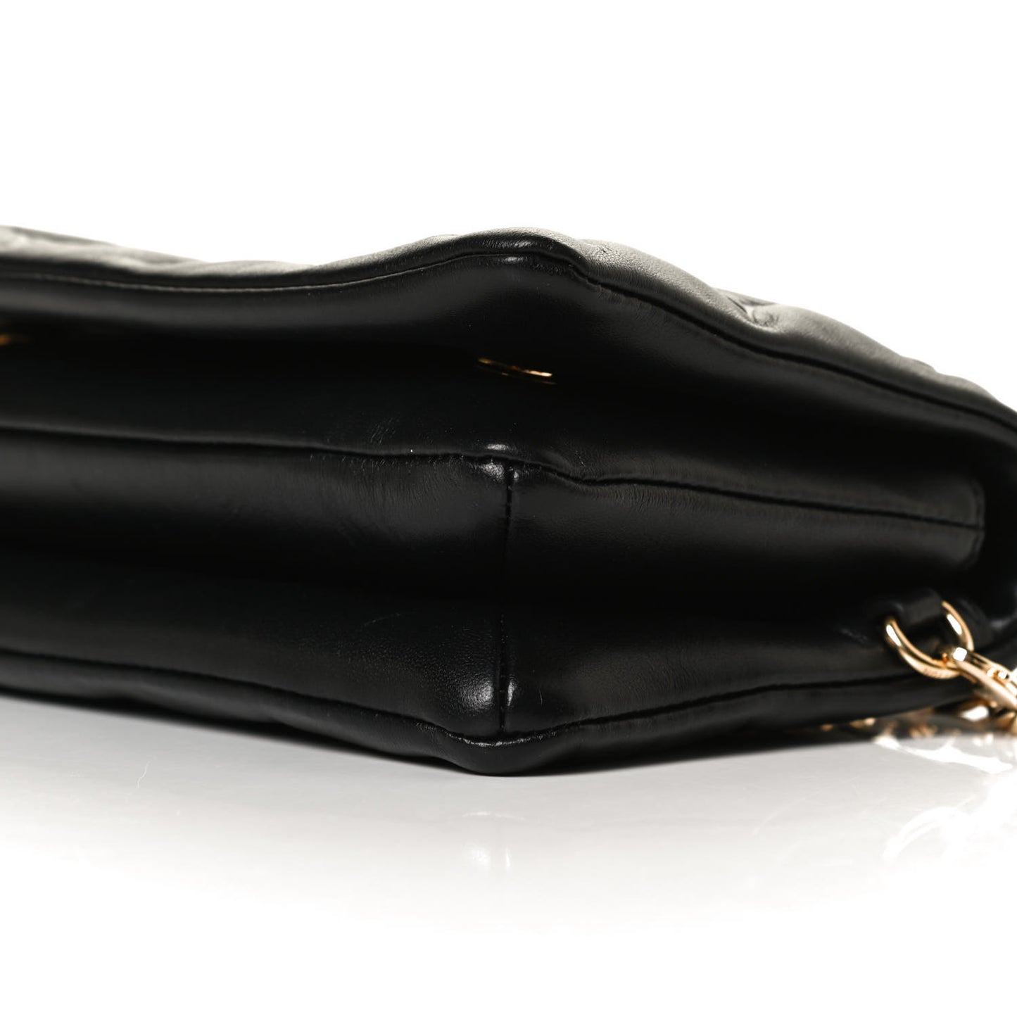 Lambskin Embossed Monogram Pochette Coussin Black