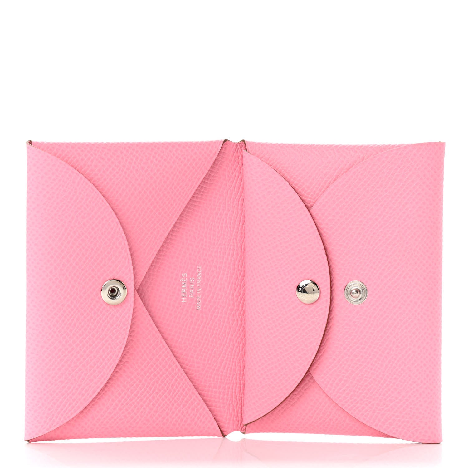 Hermes Epsom Calvi Duo Card Case Rose Confetti 5 of 7