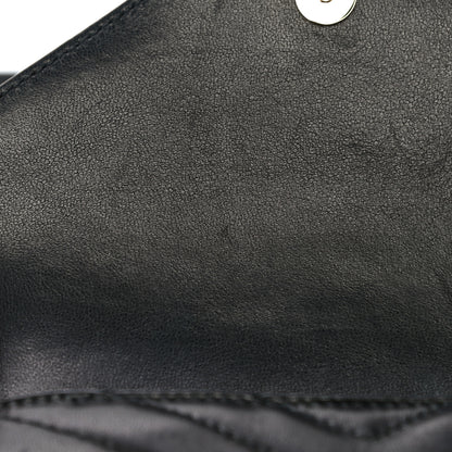 Saint Laurent Lambskin Matelasse Monogram Double Flap Bag Black 12 of 15