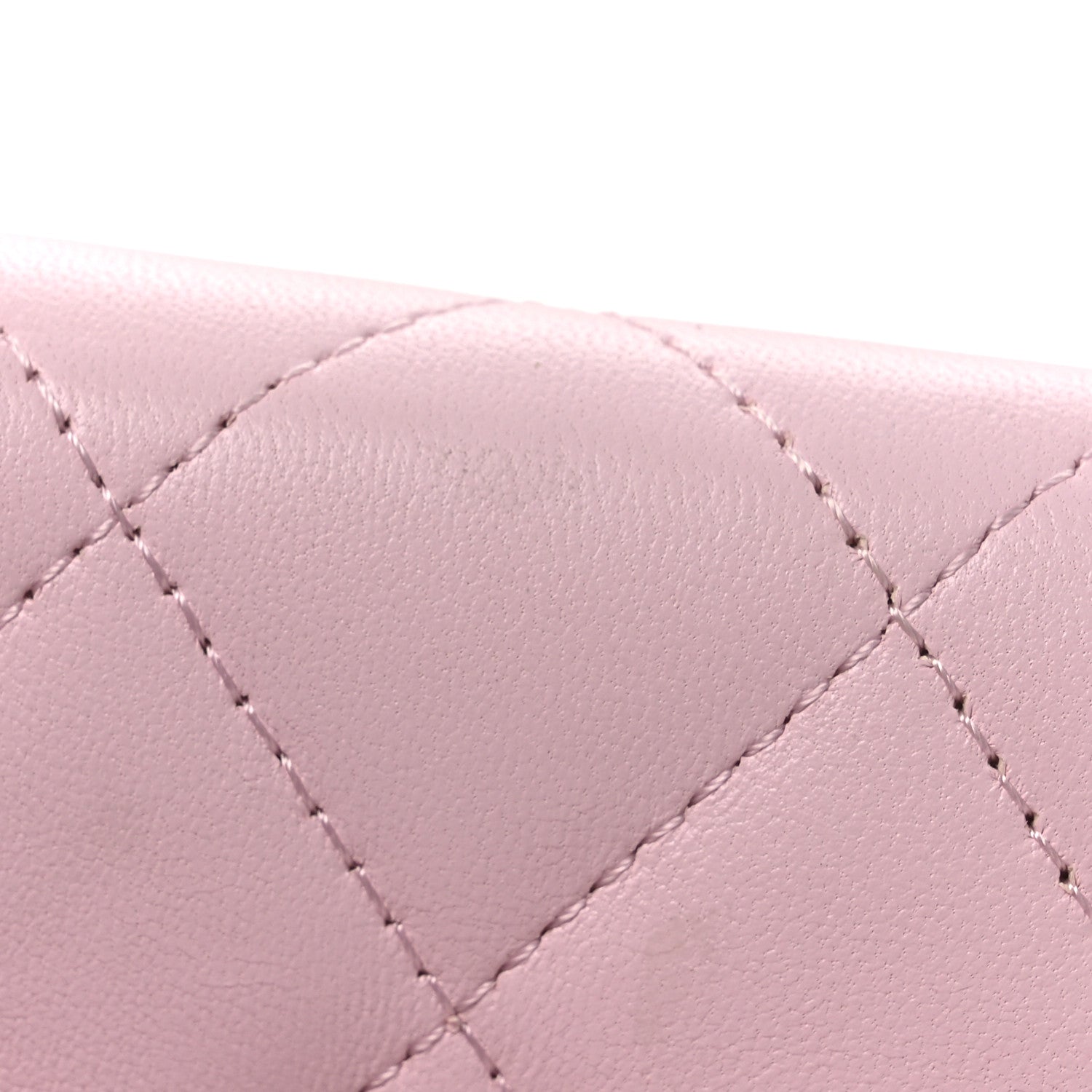 Chanel Lambskin Quilted Pearl Card Holder With Chain Light Pink 13 of 15