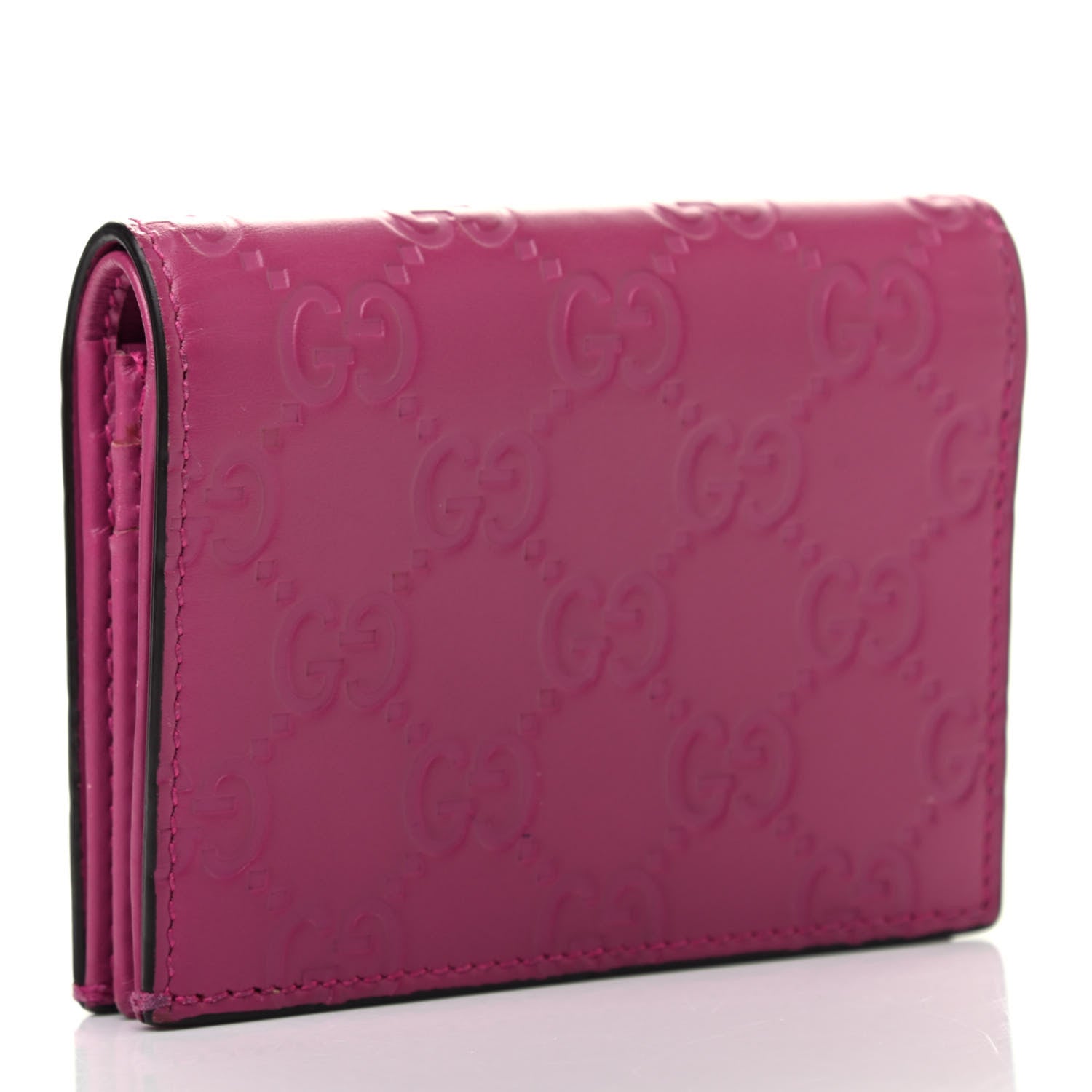 Gucci Guccissima Signature Bowy Card Case Wallet Purple 3 of 7
