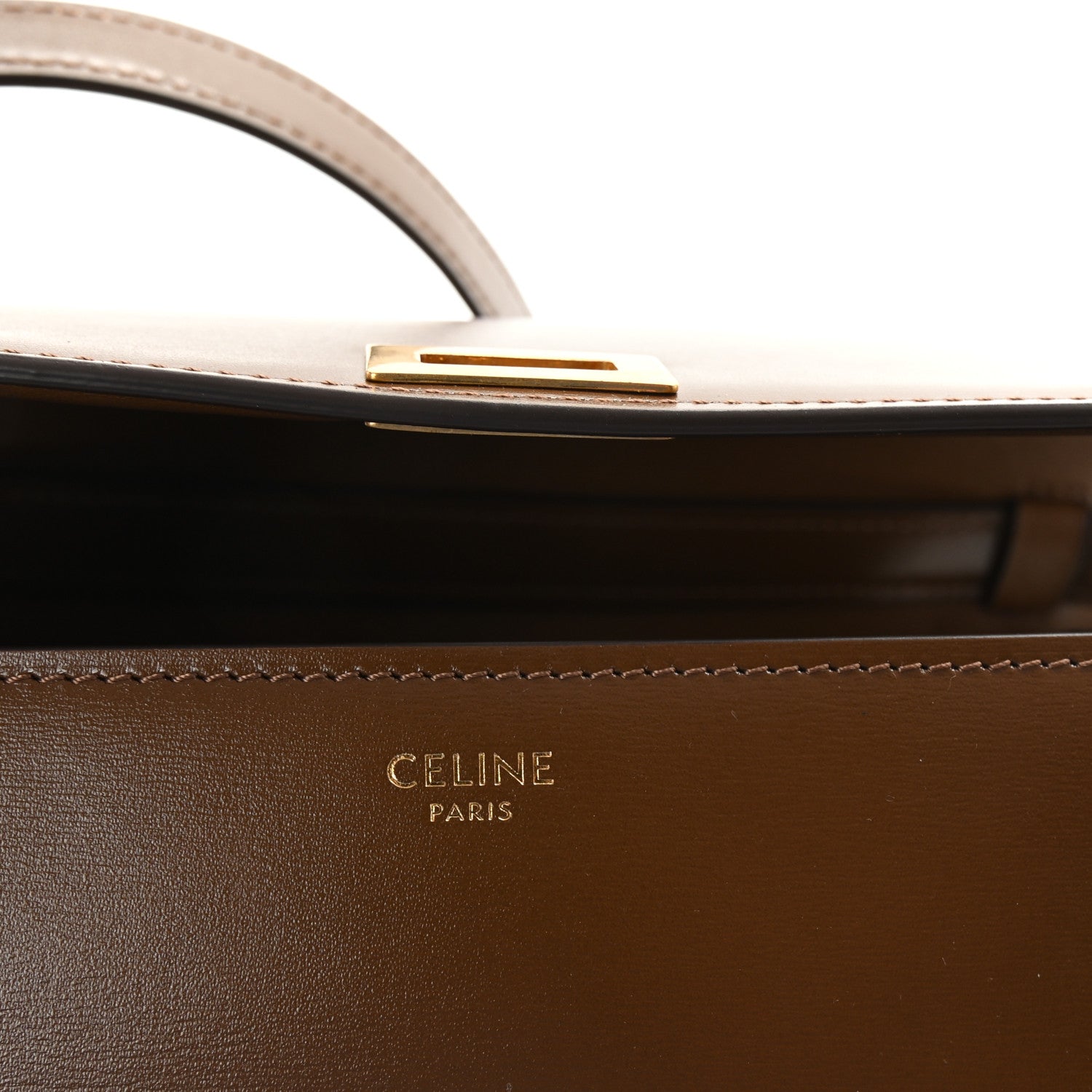Celine Smooth Calfskin Medium Classic Box Flap Bag Camel 5 of 9