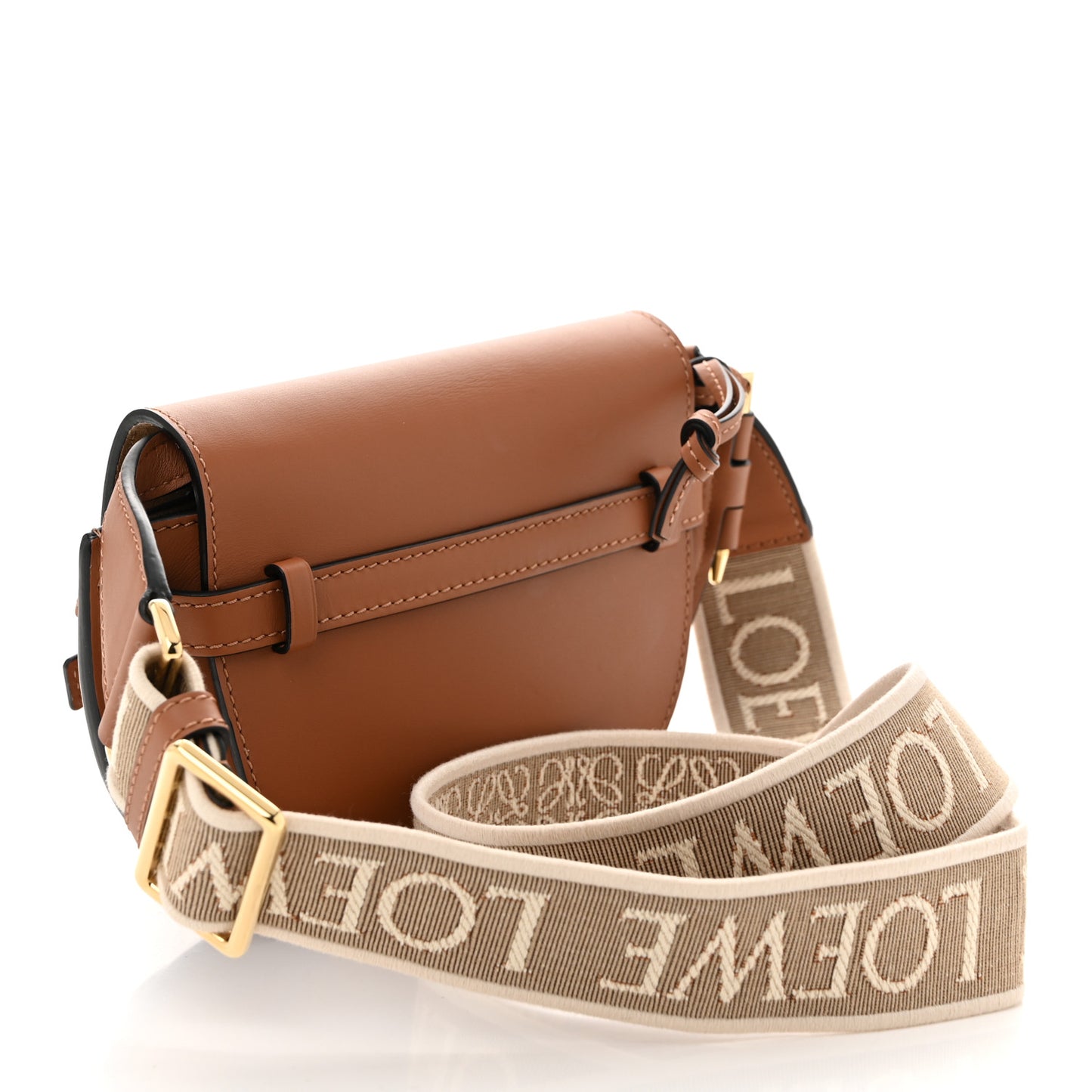 Calfskin Jacquard Mini Gate Dual Bag Tan