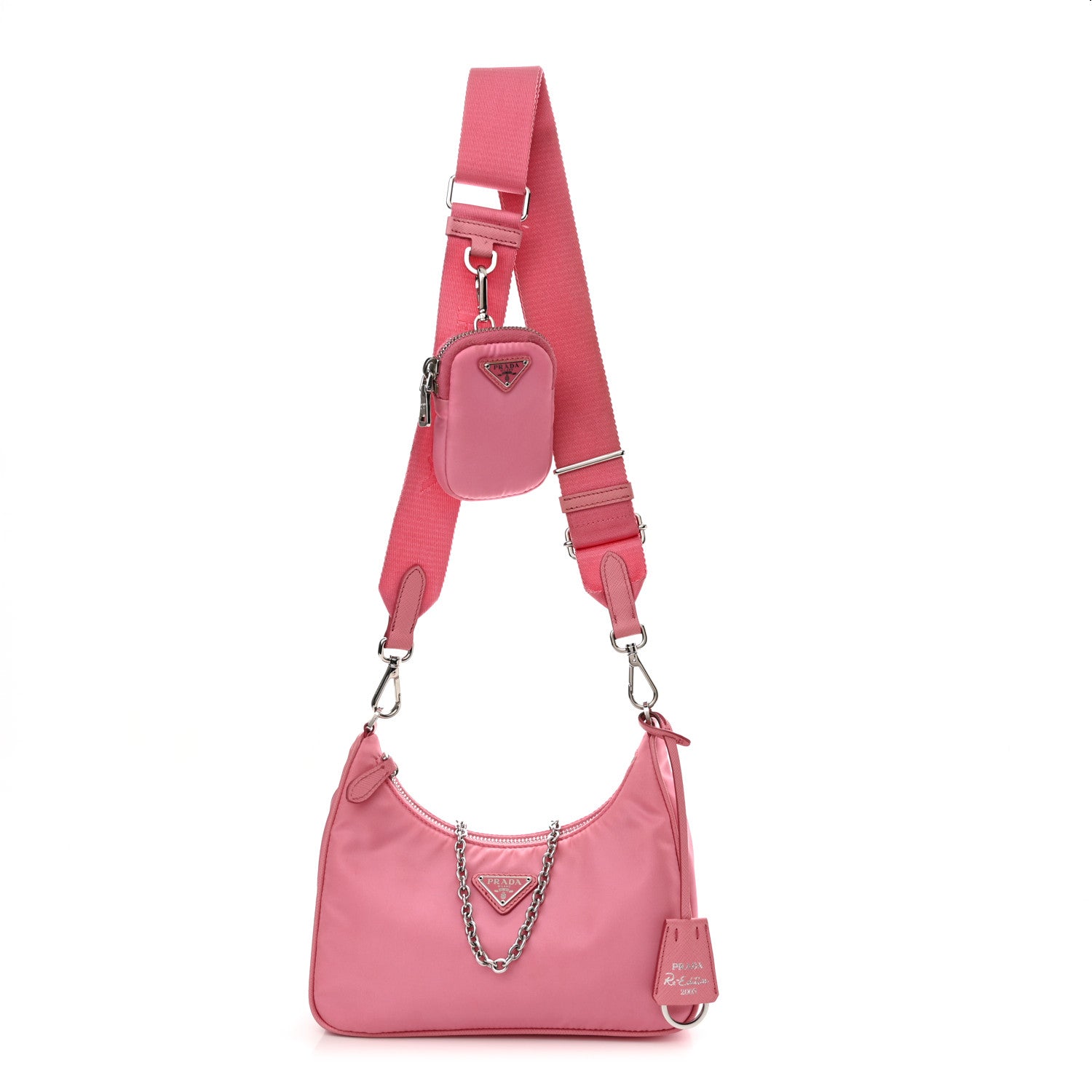 Prada Nylon Re-Edition 2005 Shoulder Bag Begonia 1 of 11