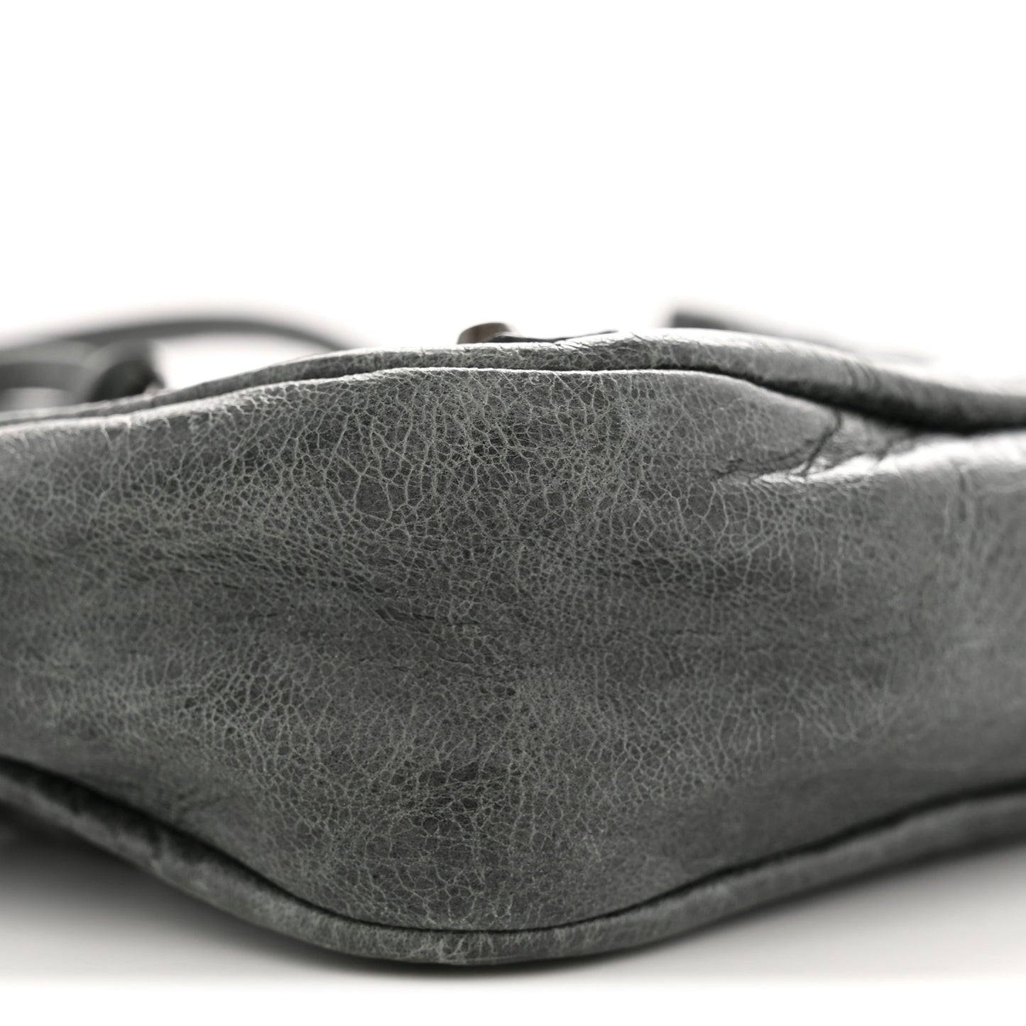 Agneau Classic Hardware Shoulder Bag Black