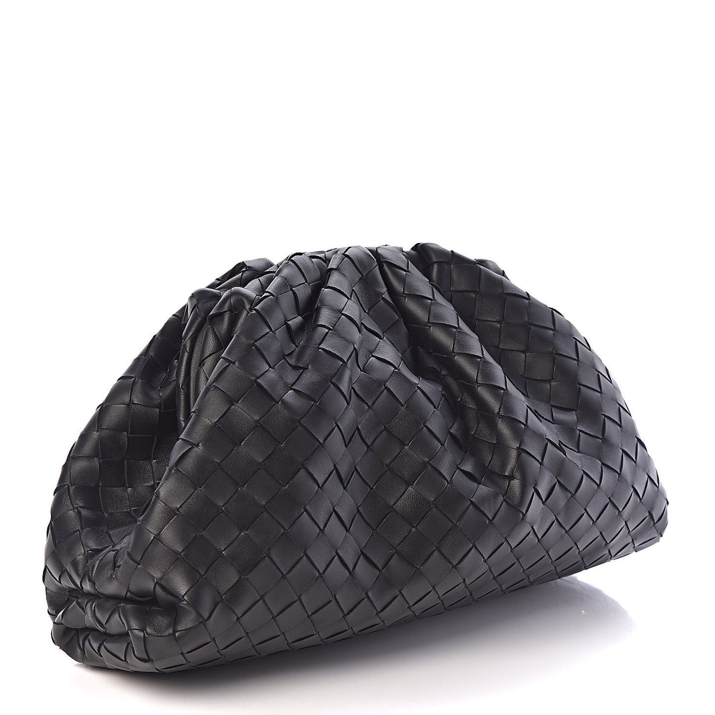 Nappa Maxi Intreccio The Pouch Oversized Clutch Black
