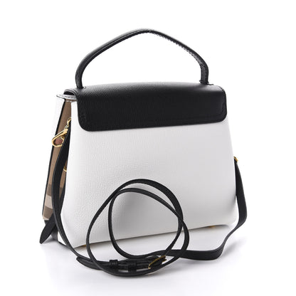Burberry Derby Calfskin House Check Small Camberley Chalk White Black 3 of 10