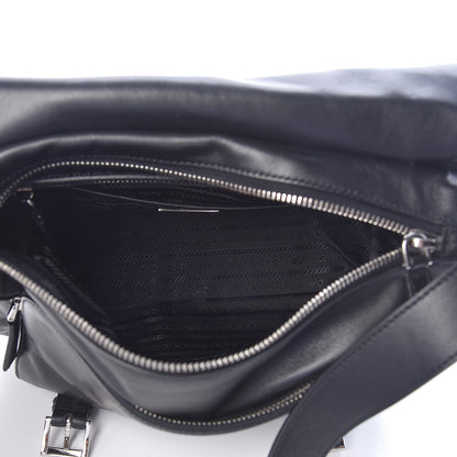 Prada Soft Calf Messenger Bag Black 5 of 9