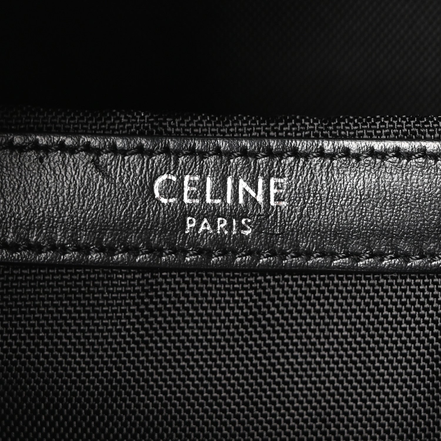Celine Gabardine Logo Web Trekking Medium Backpack Black 6 of 9