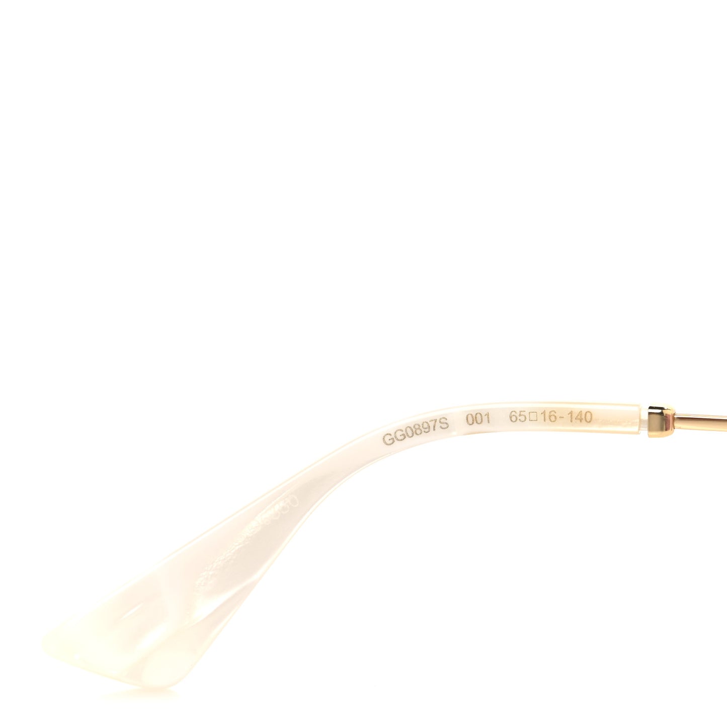 Metal Crystal Heart Frame Sunglasses GG0897S Pink Gold
