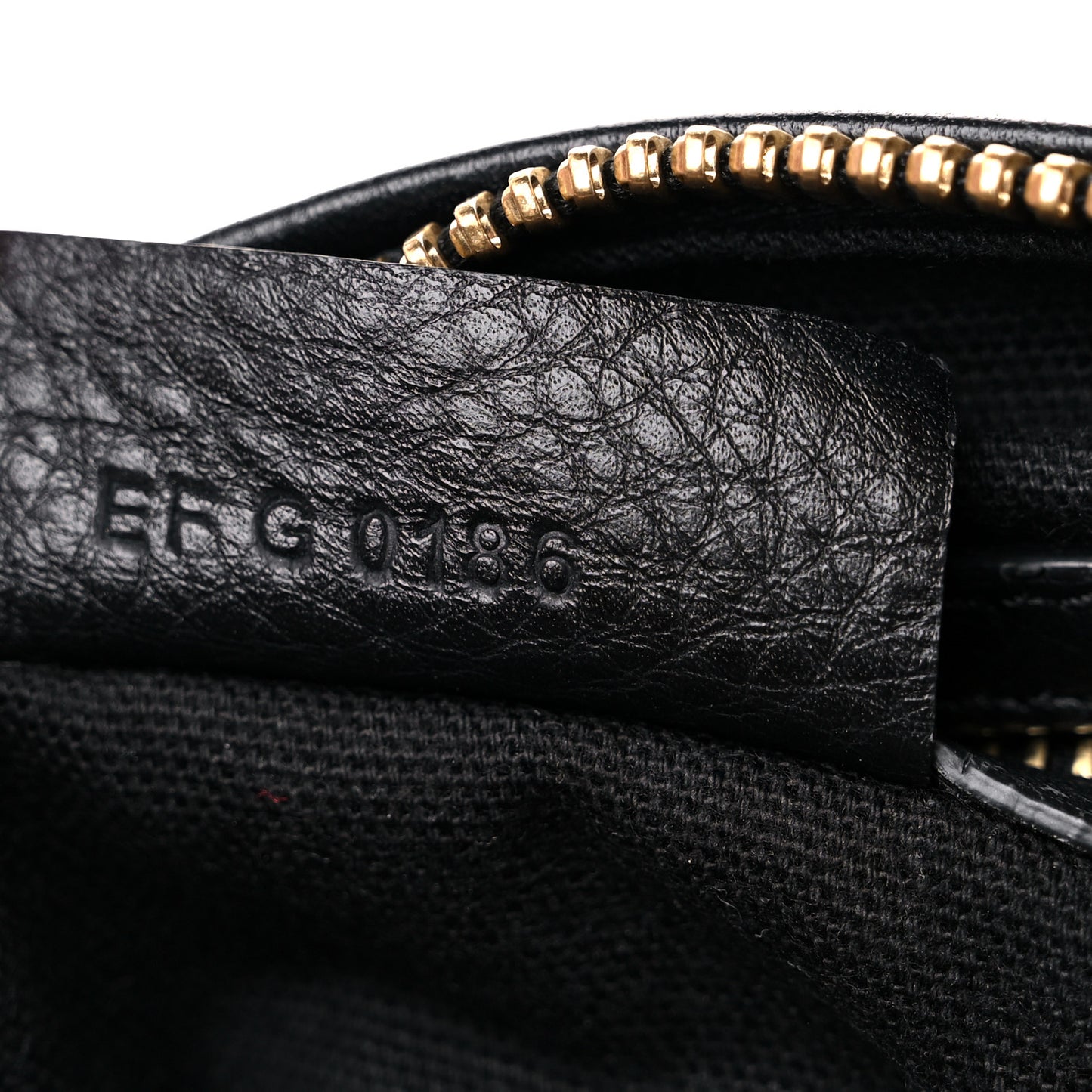 Calfskin Crocodile Embossed Small Pandora Black