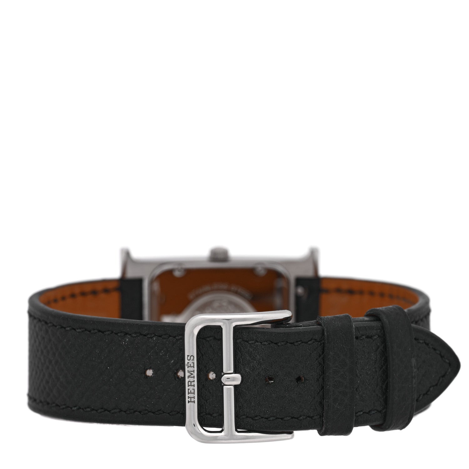 Hermes Stainless Steel Epsom 26mm Heure H Hour Quartz Watch Noir 3 of 5