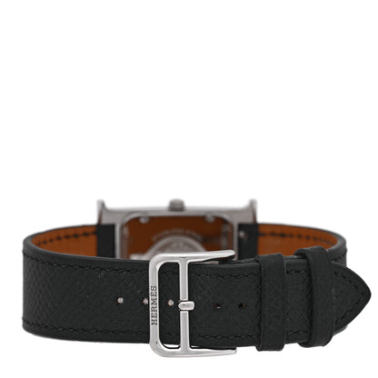 Hermes Stainless Steel Epsom 26mm Heure H Hour Quartz Watch Noir 3 of 5