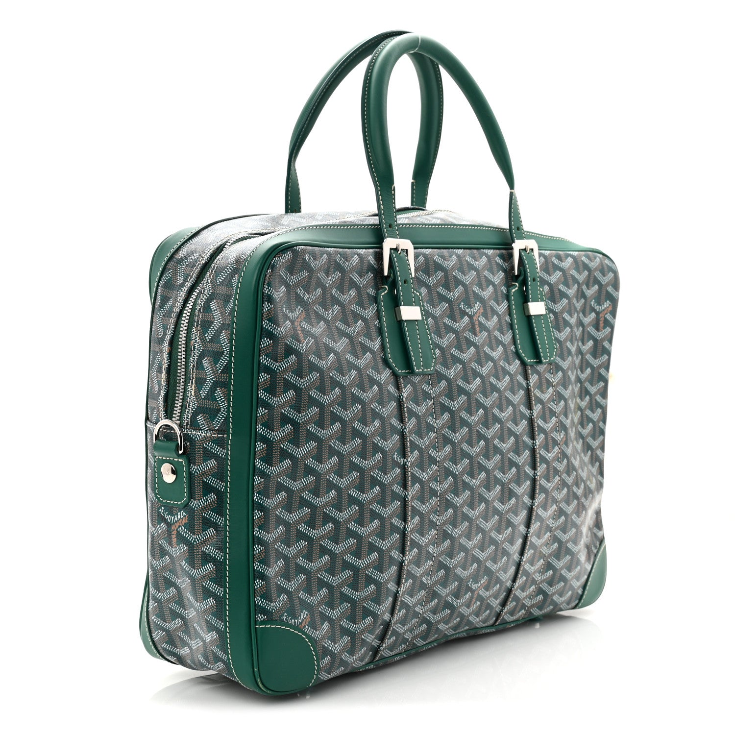 Goyard Goyardine Ambassade MM Briefcase Green 5 of 17