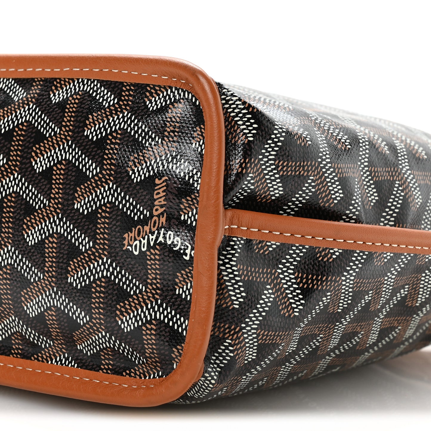 Goyardine Reversible Mini Anjou Black Gold