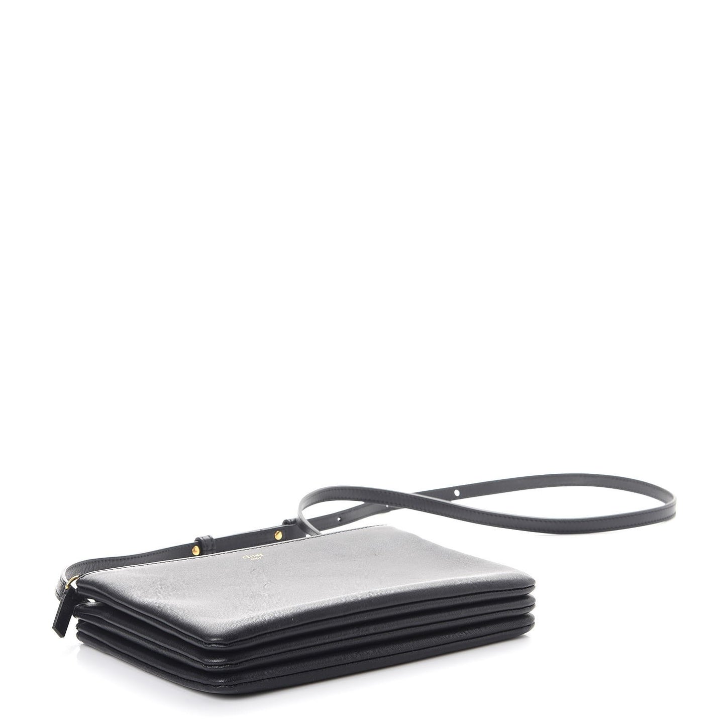 Lambskin Small Trio Crossbody Bag Navy Blue