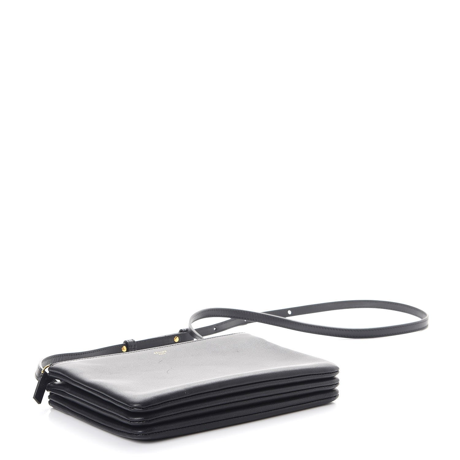 Celine Lambskin Small Trio Crossbody Bag Navy Blue 4 of 10