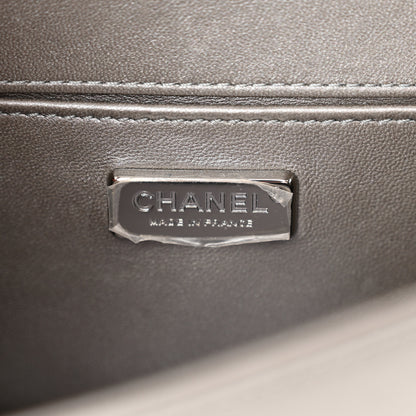 Chanel Galuchat Stingray Small Boy Flap Silver 6 of 11