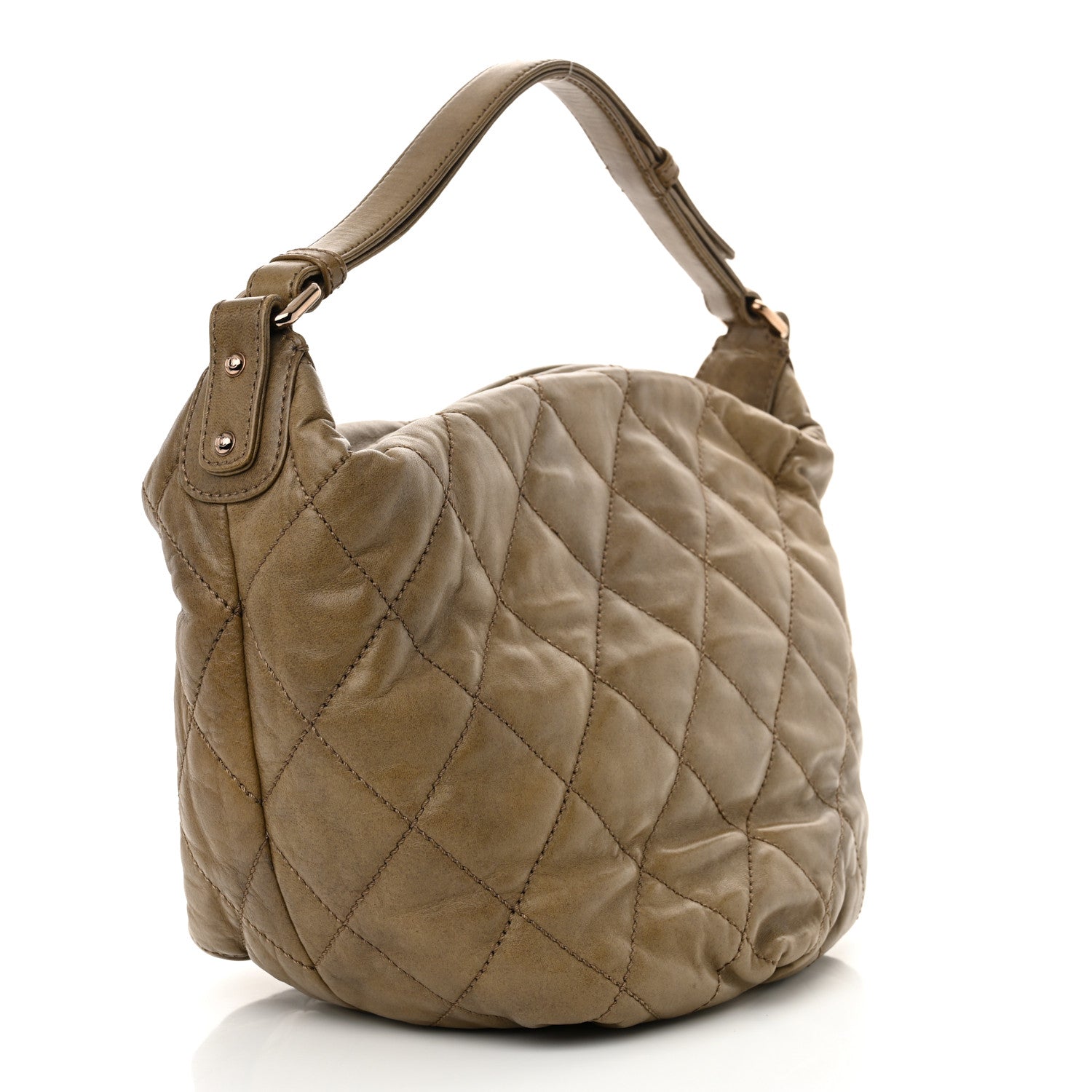 Chanel Lambskin Quilted Cloudy Bundle Hobo Green 3 of 11