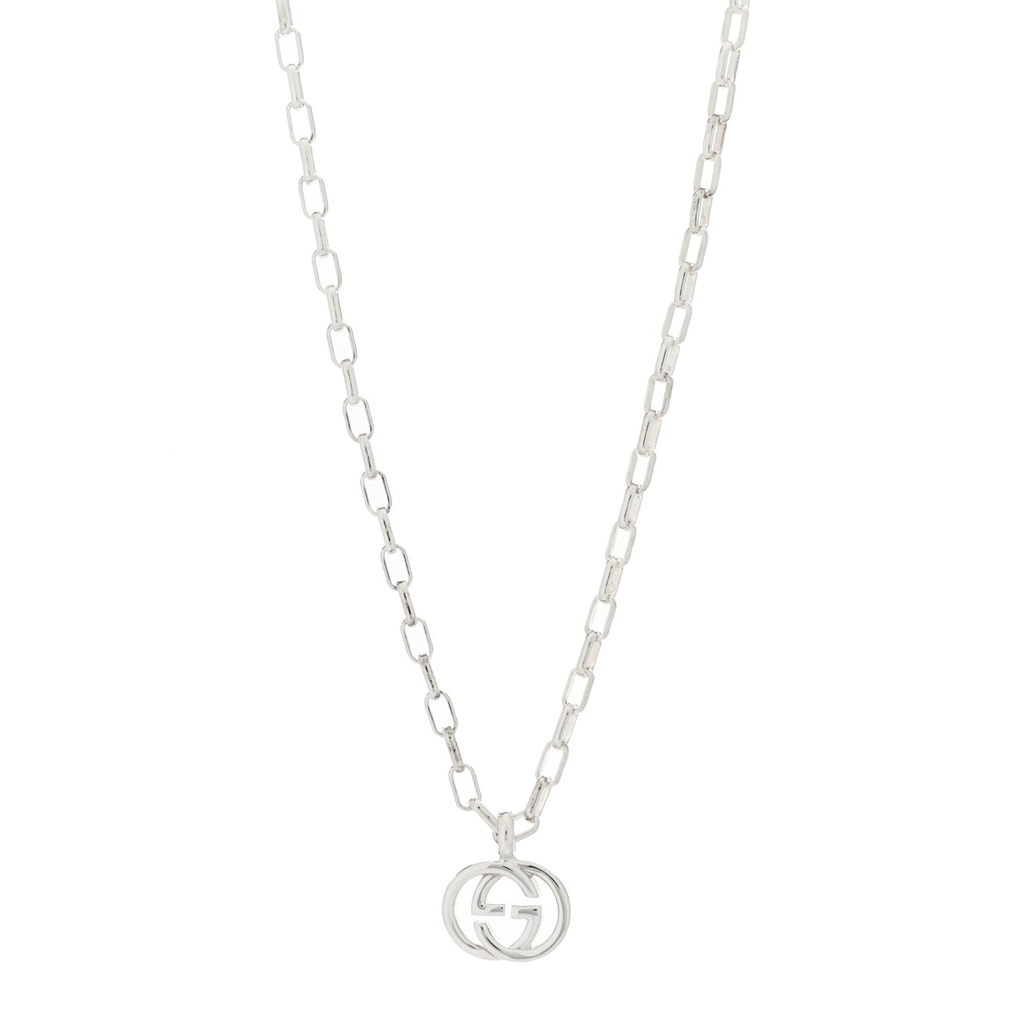 Sterling Silver Interlocking G Pendant Necklace