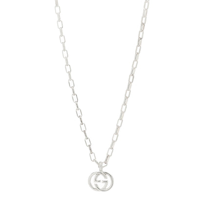 Gucci Sterling Silver Interlocking G Pendant Necklace 1 of 4