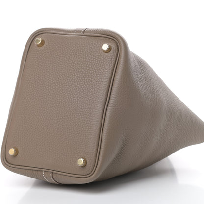 Hermes Taurillon Clemence Picotin Lock 18 PM Etoupe 10 of 11