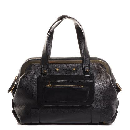 Chloe Grained Buffalo Small Aby Framed Satchel Black 1 of 8