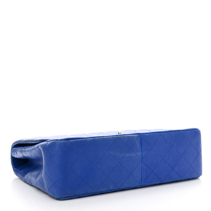 Chanel Lambskin Quilted Jumbo Single Flap Blue 4 of 16