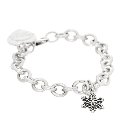 Tiffany Sterling Silver Return to Tiffany Heart Tag Snowflake Charm Bracelet 2 of 7