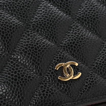 Chanel Caviar Quilted Yen Wallet Black 9 of 10