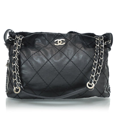 Chanel Lambskin Expandable Stitched Tote Black 1 of 9