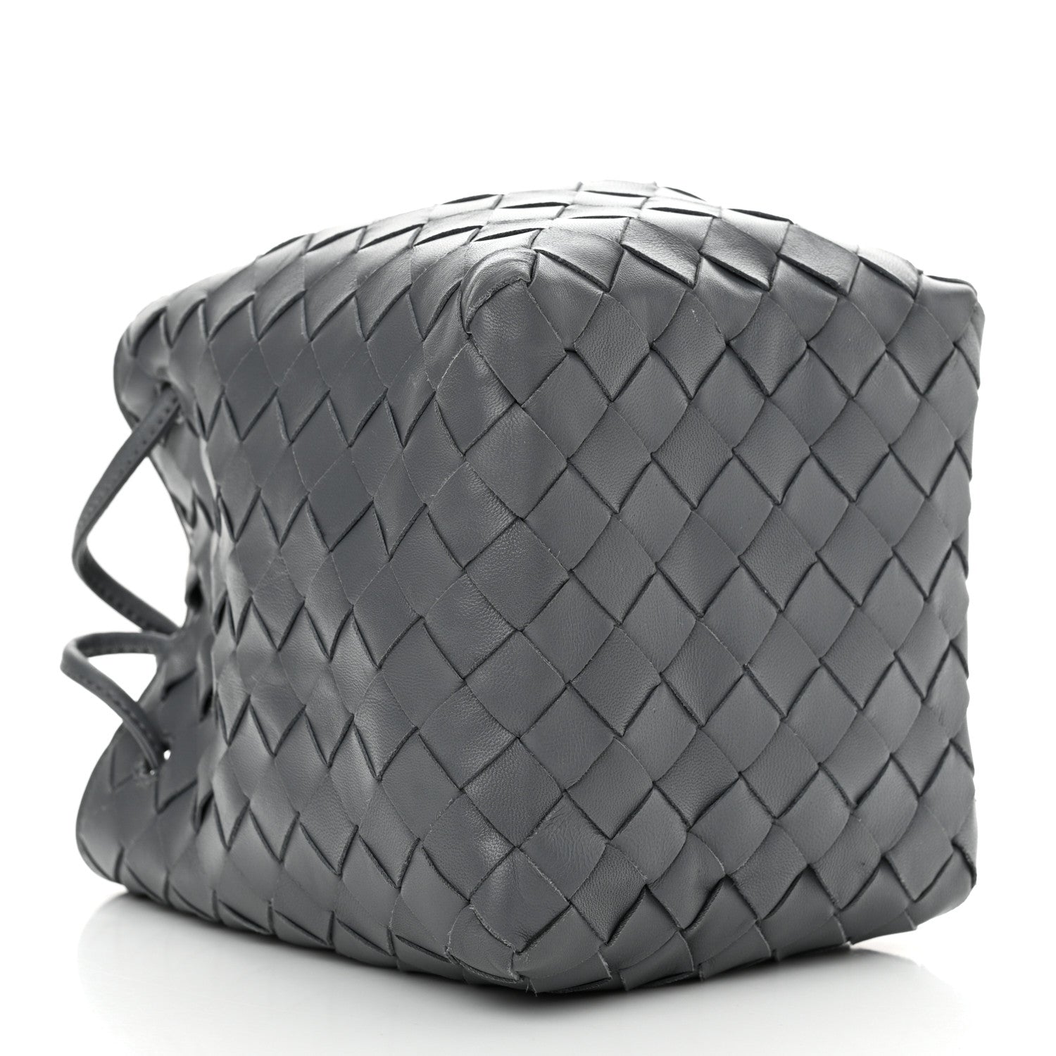 Bottega Veneta Nappa Intrecciato Small Drawstring Bucket Bag Thunder 4 of 9