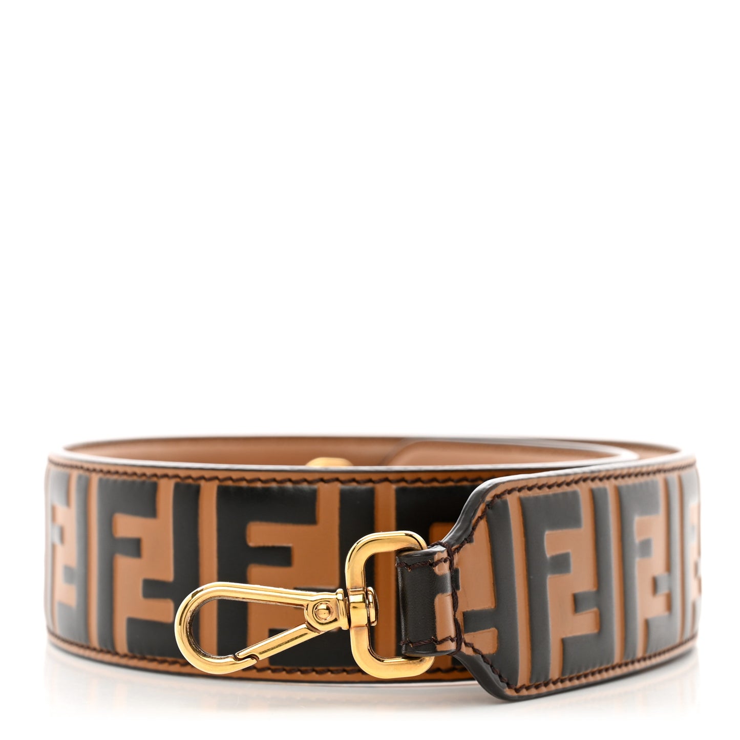 Vitello Century Bi-Color FF 1974 Embossed Strap You Maya Black