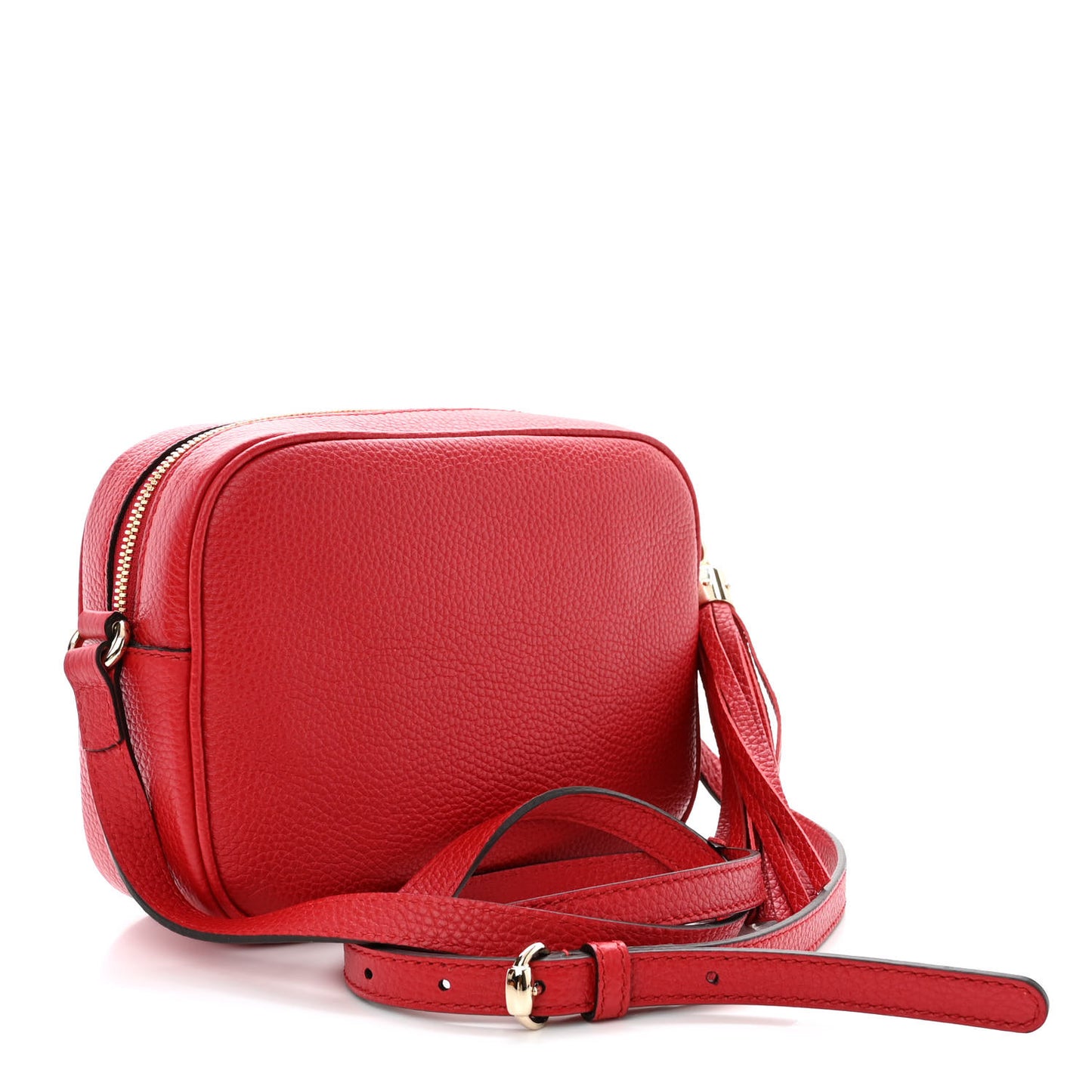 Pebbled Calfskin Small Soho Disco Bag Tabasco Red