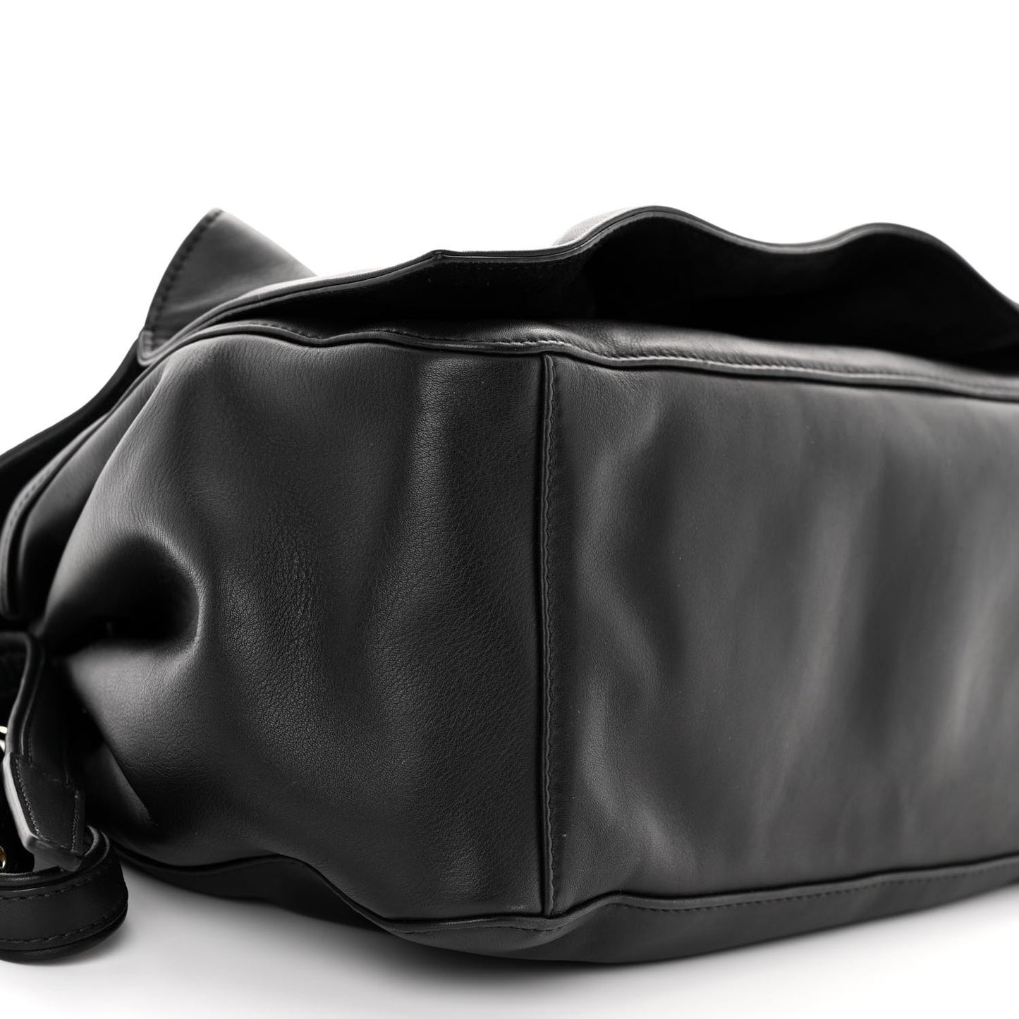 Smooth Calfskin Bloomy Crossbody Bag Black