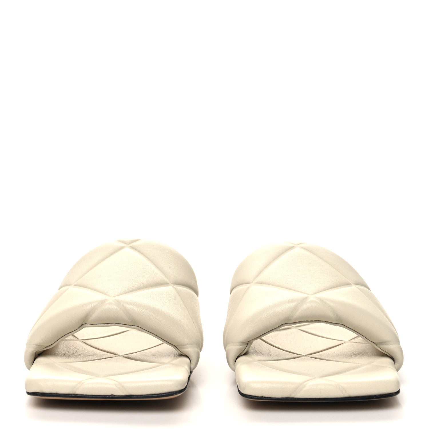 Bottega Veneta Nappa Quilted Rubber Lido Flat Sandals 39 Sea Salt 2 of 7