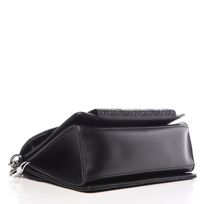 Givenchy Lambskin Embroidered Studded Small GV3 Shoulder Bag Black 4 of 9