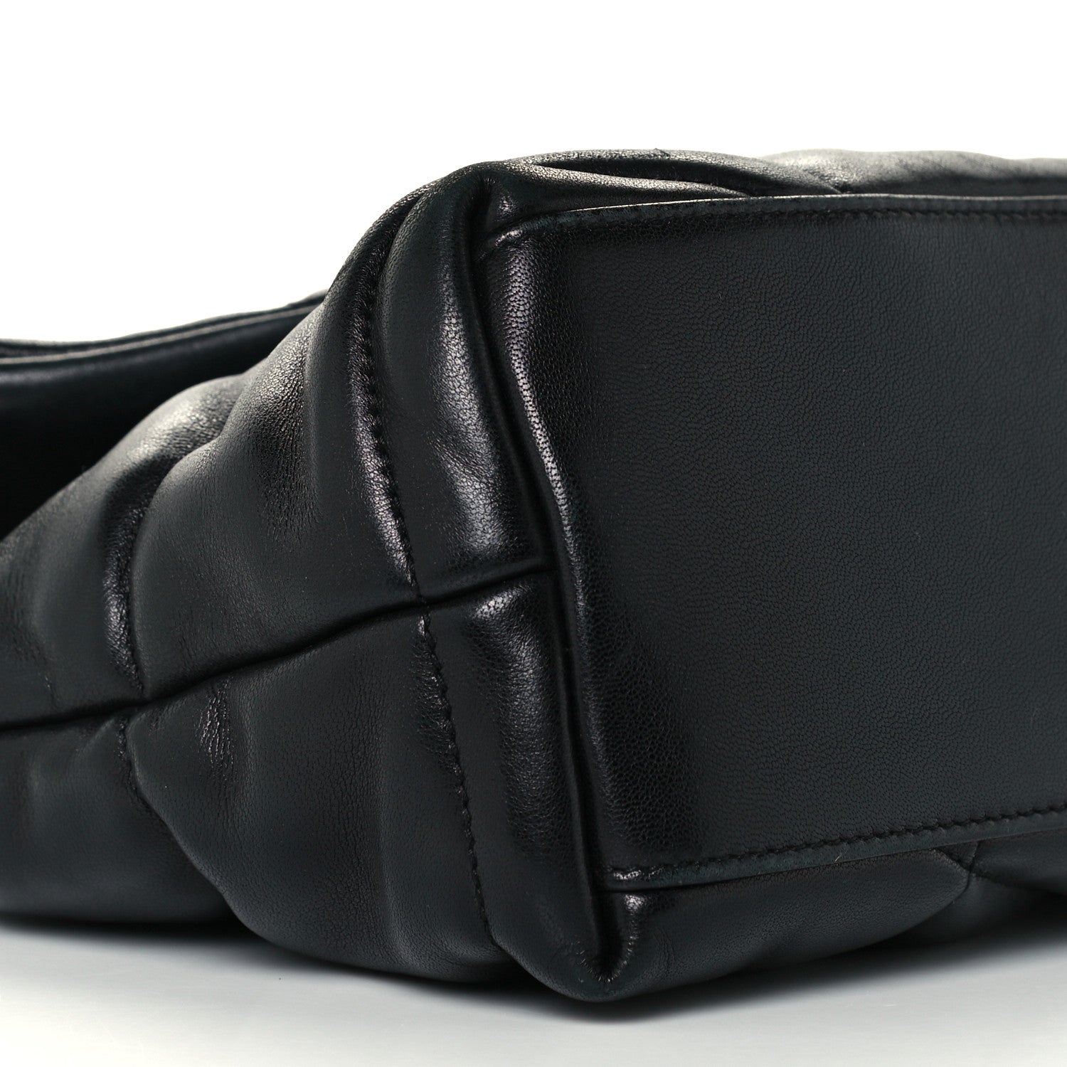 Saint Laurent Lambskin Quilted Small Loulou Puffer Monogram Chain Satchel Black 10 of 11