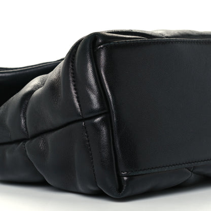 Saint Laurent Lambskin Quilted Small Loulou Puffer Monogram Chain Satchel Black 10 of 11