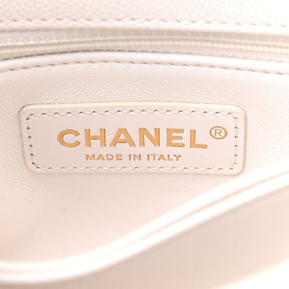 Chanel Caviar Quilted Extra Mini Coco Handle Flap White 6 of 10