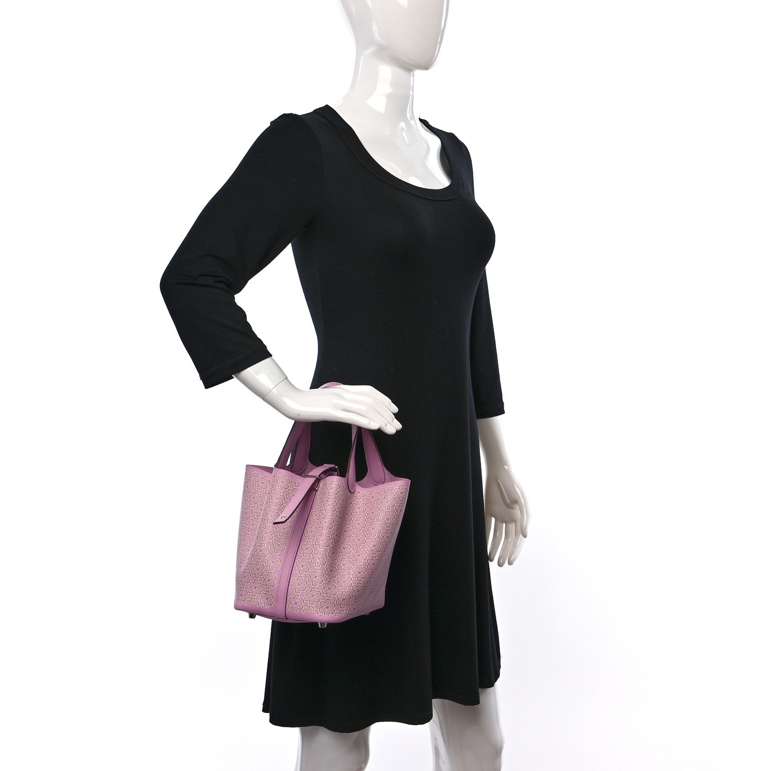 Hermes Swift Lucky Daisy Picotin Lock 18 PM Chai Mauve Sylvestre 2 of 9