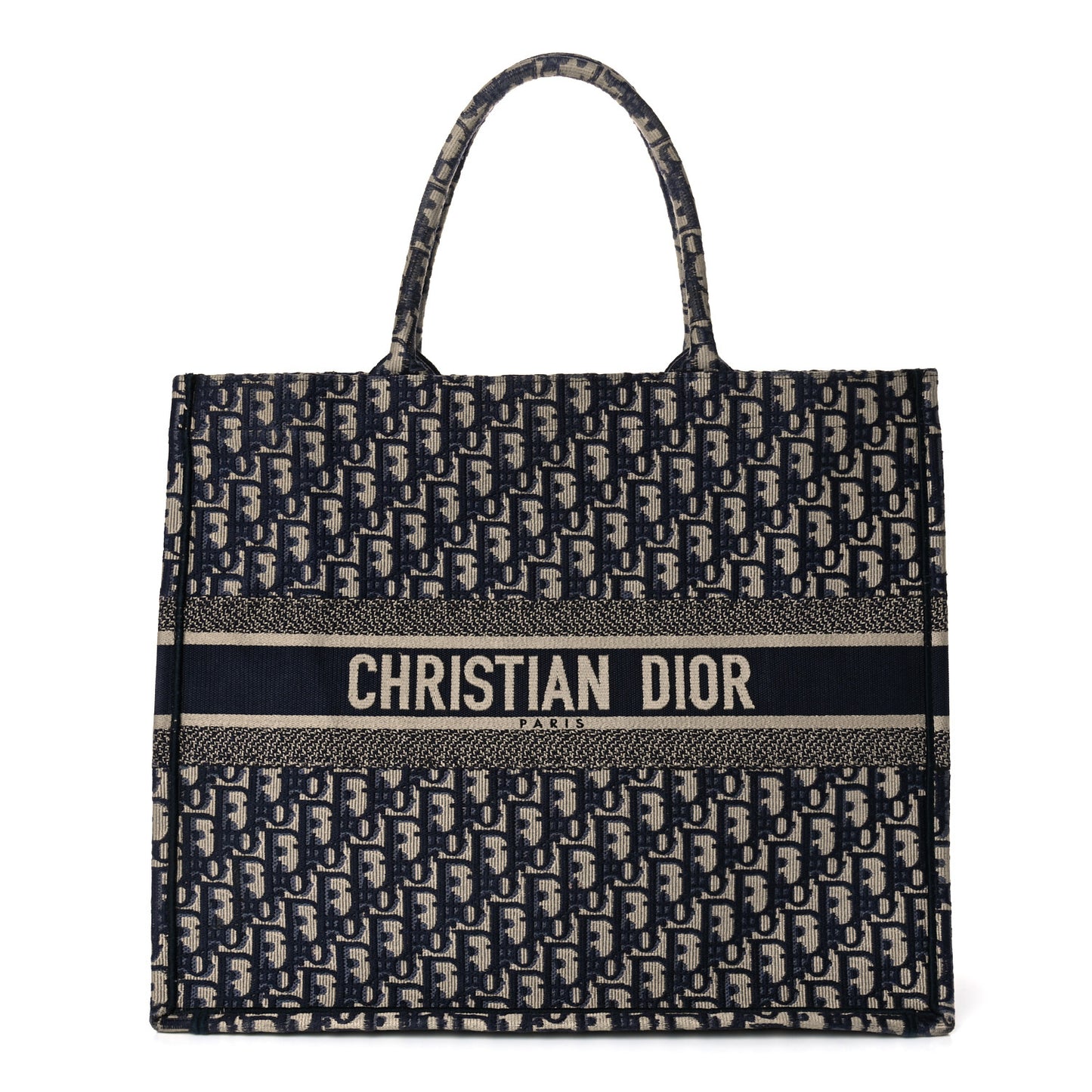 Oblique Book Tote Blue Multicolor