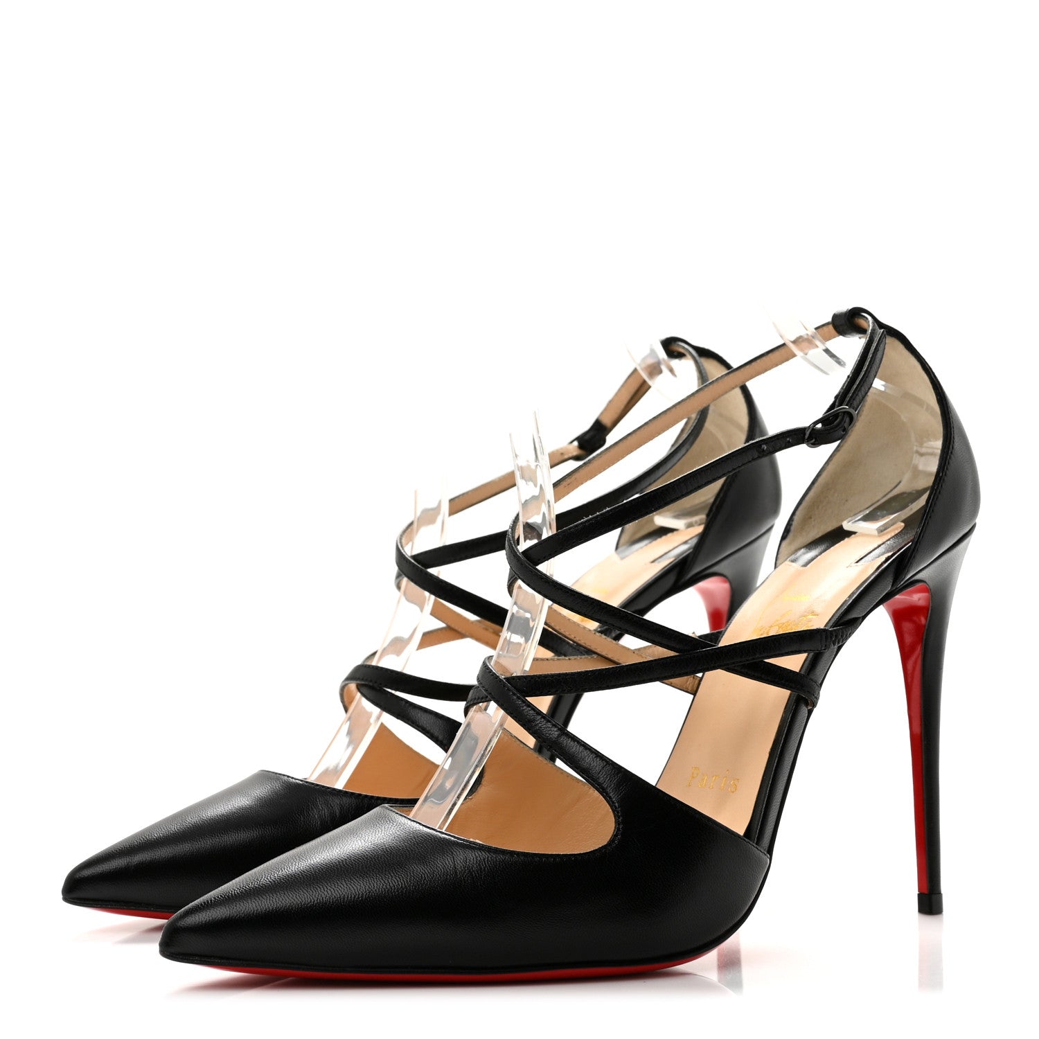 Christian Louboutin Patent Crossfliketa 100 Pumps 39 Black 4 of 11