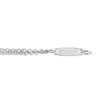 Tiffany Platinum Diamond .17ct Double Chain Solitaire Bracelet 3 of 3