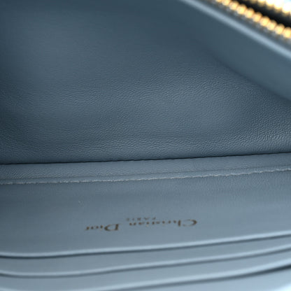 Christian Dior Lambskin Macrocannage Mini Dior Caro Bag Cloud Blue 5 of 14