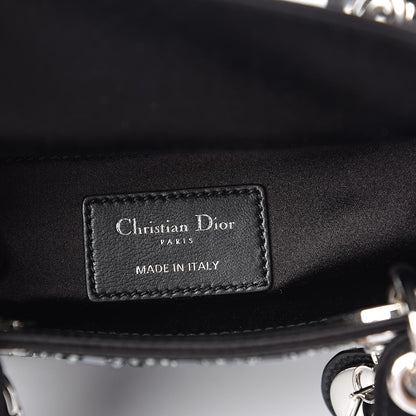 Christian Dior Satin Crystal Cannage Mini Lady Dior Black 6 of 10