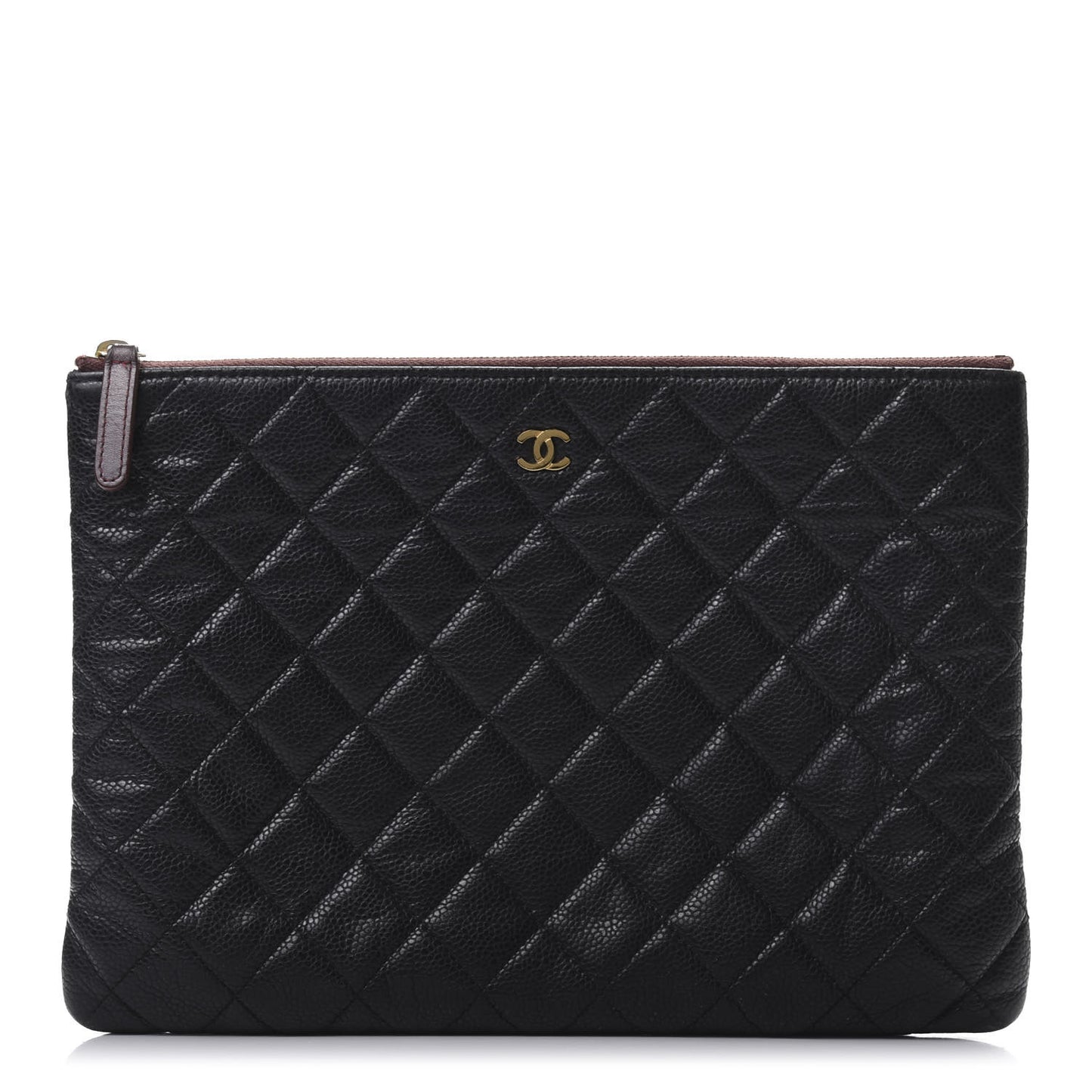 Caviar Quilted Medium Cosmetic Case Black
