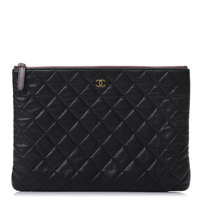 Chanel Caviar Quilted Medium Cosmetic Case Black 1 of 7